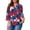 Dark Blue, variant on Women’s 250th Anniversary Usa Plus Size Shirt L-5xl V Neck 3/4 Sleeves Patriotic 4th Of July Top Casual Loose Fit Trendy Blouse Shirt,Blue 4XL