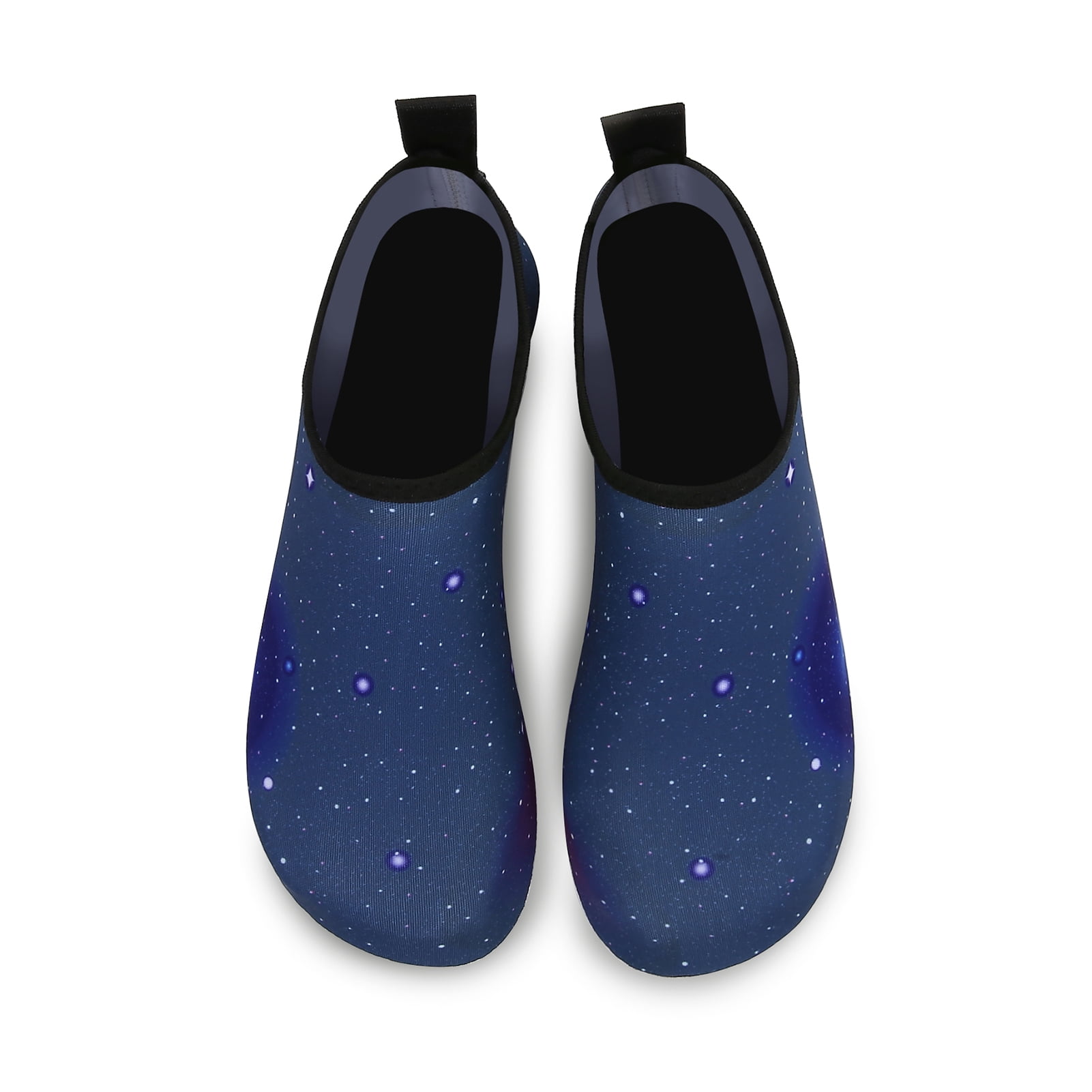 Men and Women a Slip On Barefoot Quick-Dry Beach Aqua Yoga Water Shoes (Space/Black, 5.5-6.5 Women/5-5.5 Men)