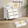 thumbnail image 3 of Ktaxon Solid Wood Nightstand with Outlets & USB Ports, 3 Drawer Traditional Cottage Bedside Table, 3 of 9