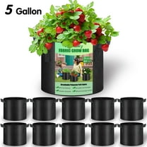 Remiawy Grow Bags, 10 Pack 5 Gallon Heavy Duty Thickened Aeration Fabric Pots with Handles, Reusable Nonwoven Garden Containers for Growing Potatoes, Tomatoes, and Vegetables Indoors or Outdoors