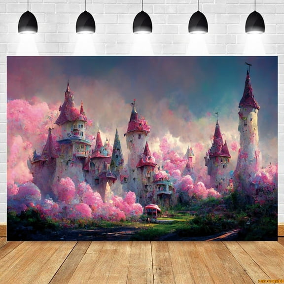 Spring Fairy Tale Castle Backdrop Dreamy ss Birthday Party Wedding Photography Background r Photostudio Props