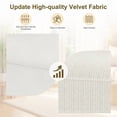 thumbnail image 7 of Walsunny Small Modern Loveseat Sofa, Upholstered Fabric Love Seat with Linen Cushions, Compact and Stylish for Small Spaces, Living Room, Bedroom, Office，White, 7 of 7