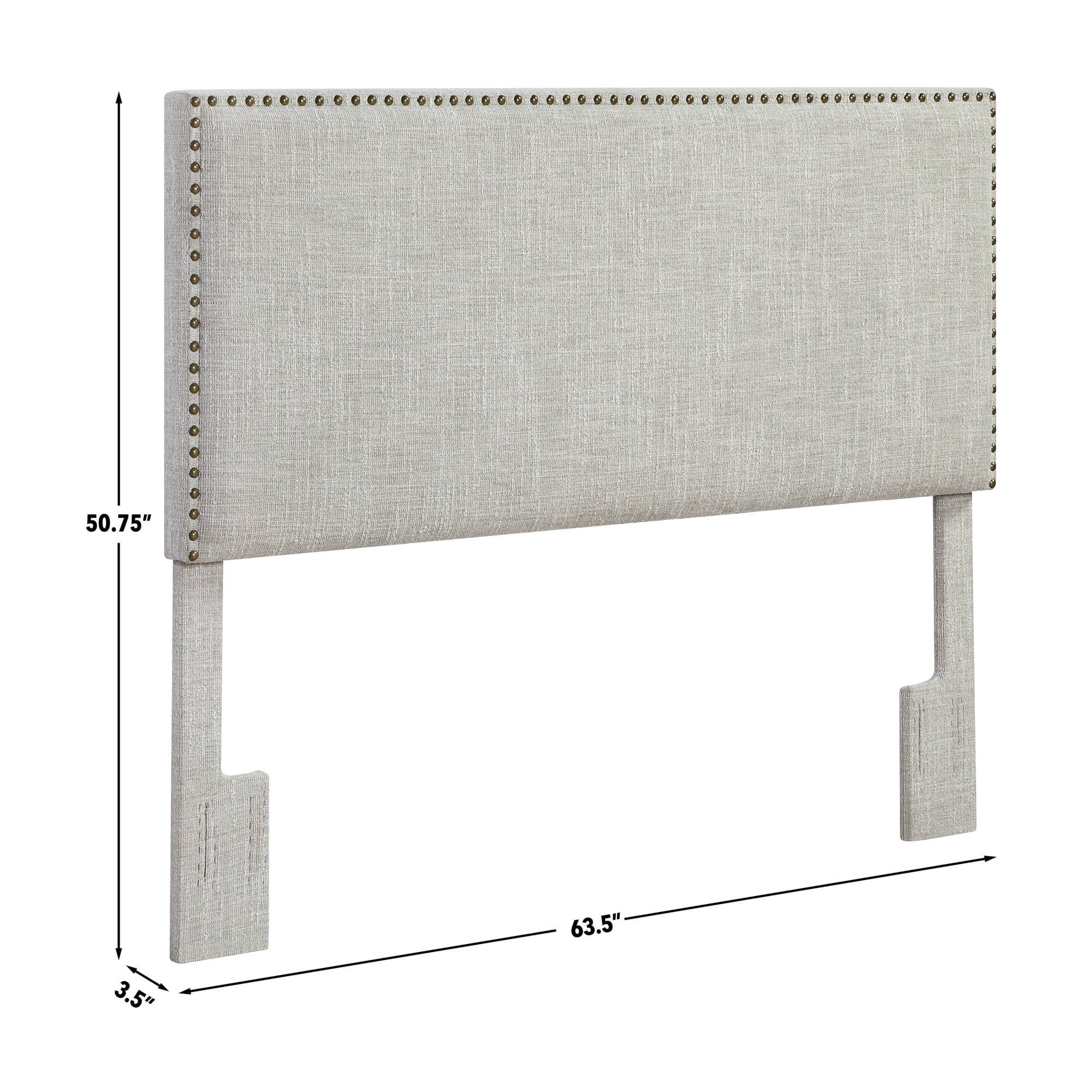 Steve Silver Hadley Linen Upholstered Cream Queen/Full Headboard