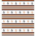 thumbnail image 3 of Anchor Duvet Cover Set, Simplistic Summer Season Pattern with Stripes and Nautical Sailing, Decorative 3 Piece Bedding Set with 2 Pillow Shams, King Size, Orange Black White, by Ambesonne, 3 of 3