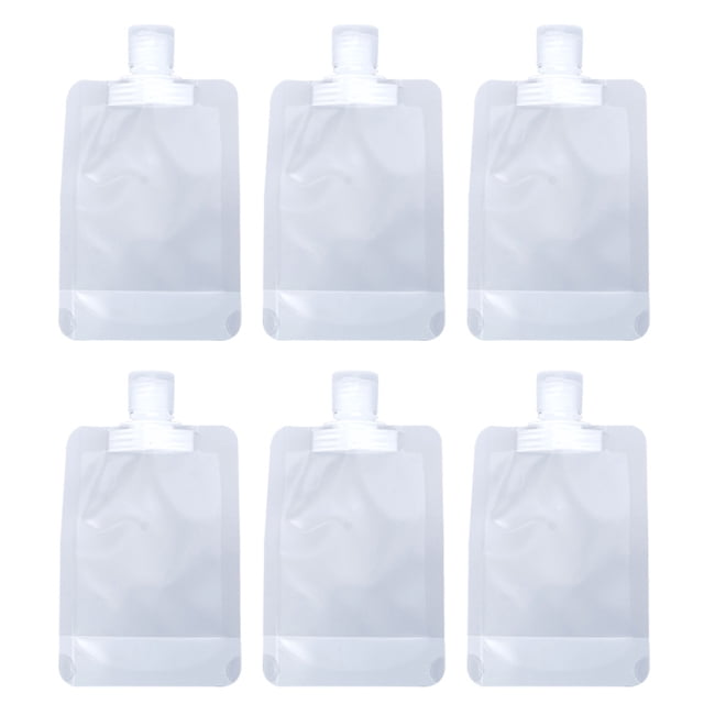 Bolsa de líquido de viaje Laklulu, embotellado transparente desechable portátil para champú, muestra de gel de ducha