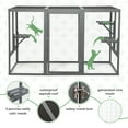 Coziwow Outdoor Cat House Enclosure Pet Cage Catio W/ Asphalt Roof, 3