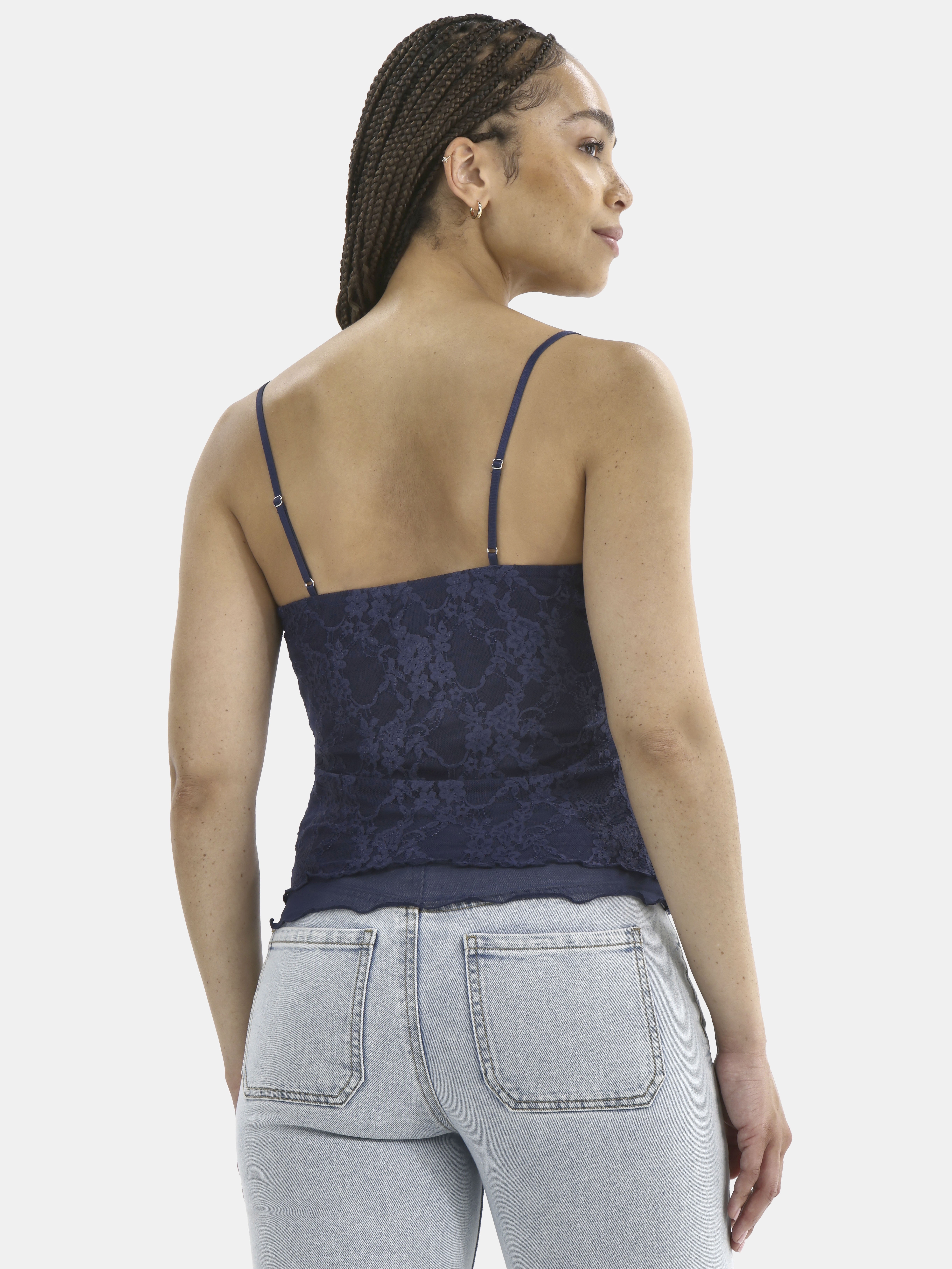 No Boundaries Lace Tank with Picot Trim, Women’s
