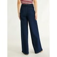 thumbnail image 5 of Free Assembly Women’s Belted Wide Leg Trouser Jeans, 31” Inseam, Sizes 0-22, 5 of 6