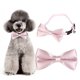 thumbnail image 5 of Corbata ajustable para mascotas, adorable collar de pajarita rosa para perro de tamaño mediano, 5 of 8