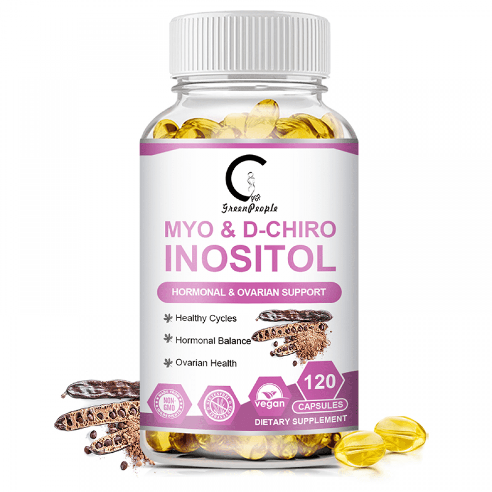 GPGP Myo & D-Chiro Inositol Supplement,Hormone Balance and Ovarian Function Support,2000mg per Serving,120 Vegan Capsules