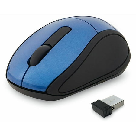Verbatim - Mini Travel Wireless Optical Mouse with Compact Design - Blue