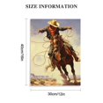 thumbnail image 2 of JRXY  Charles Marion Russell Art Prints - A Bad Hoss Poster - Western Cowboy Canvas Wall Art - Old West Painting Vintage Poster Cool Wall Decor for Living Room Bedroom Office  12x16 in, 2 of 5