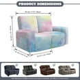 thumbnail image 2 of Xixirimido Recliner Cover with Pockets Reclining Slipcover for 2 Seat 6-Pieces Recliner Chair Cover for Living Room Furniture Protector for Kid Pet, Colorful Tie-dye Print, 2 of 8