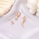 thumbnail image 1 of Pendientes para mujer, regalos para mujer, pendientes de cobre con incrustaciones de circonita y un juego de tres pendientes asimétricos, bonitos pendientes., 1 of 2