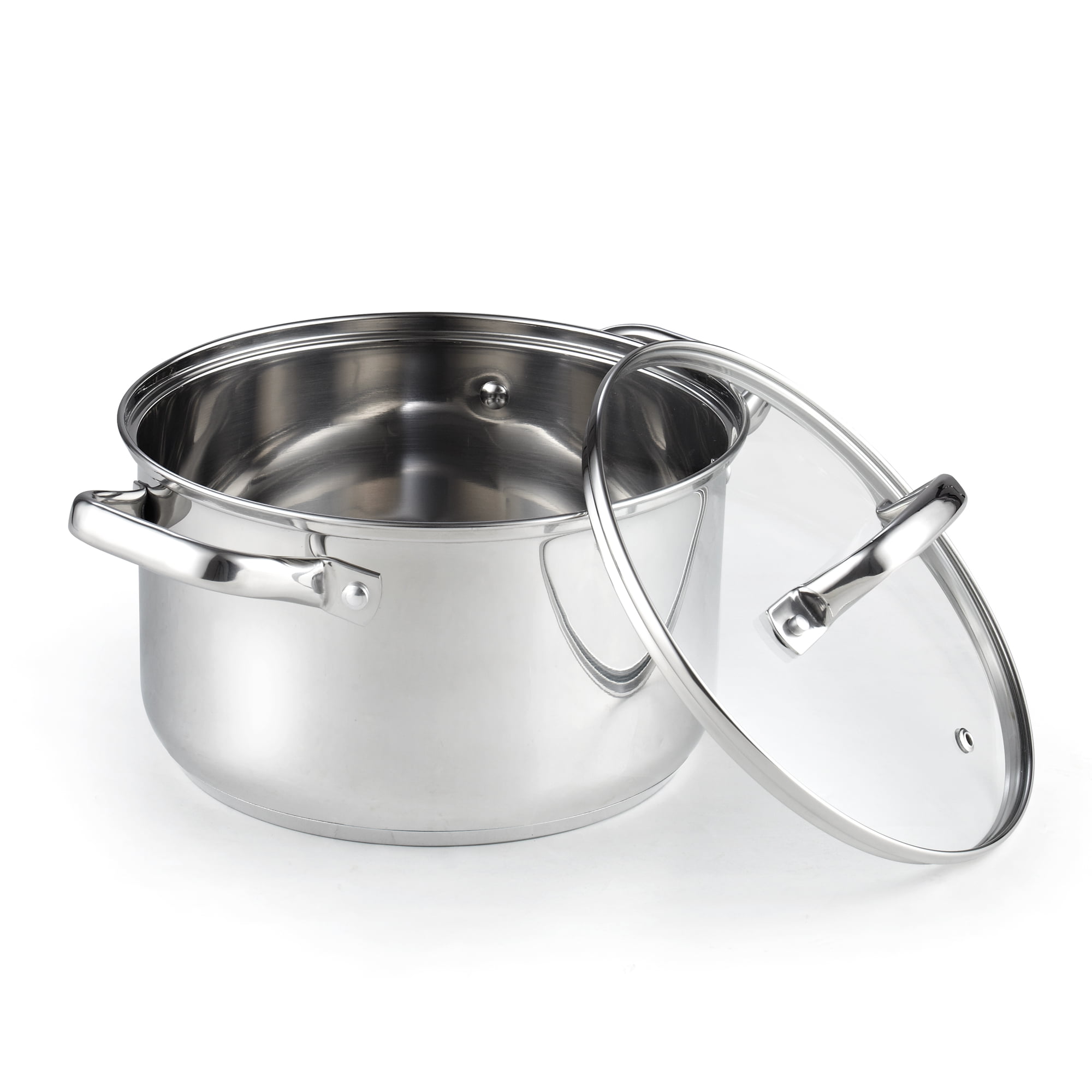 5-Qt Cook N Home 02418 Stainless Steel Lid 5-Quart Stockpot Silver 