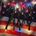 thumbnail image 6 of Red White Blue 4th of July Patriotic Day Decorations Lights 100 Count Mini String Lights with Green Wire for Outdoor Indoor Christmas ,Holiday,Party, Independence Day Decor,UL Certified (21feet), 6 of 10