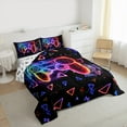 thumbnail image 3 of Castle Fairy Abstract Gamer Bedding Comforter Set 2pcs for Female Men,Gradient Ombre Gamepads Twin Comforter Sets Microfiber,Video Game Breathable Bedding Set,Breathable Home Decor,Reversible, 3 of 8