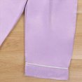 thumbnail image 6 of HFHAPW Girls Satin Long Sleeve Button-Down Pajamas Set Sleepwear Loungewear,6-7 Y, 6 of 7