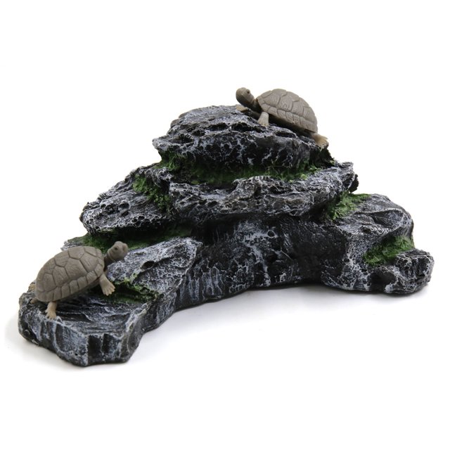Resina Unique Bargains Tortugas Acuáticas Escalada en Roca para tanque de acuario