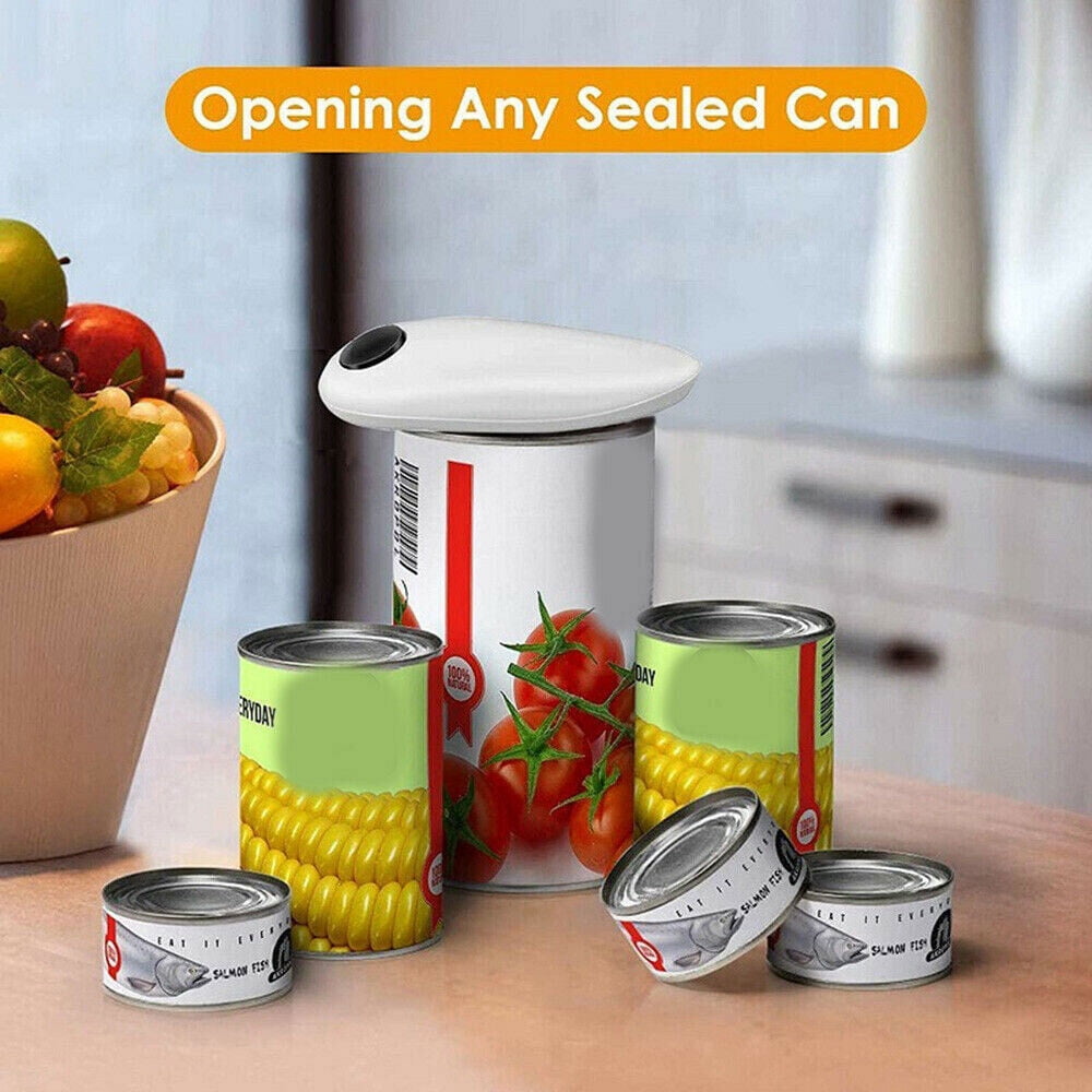 One Click Touch Automatic Can Tin Opener Electric Cutter Jar Lid Wrench