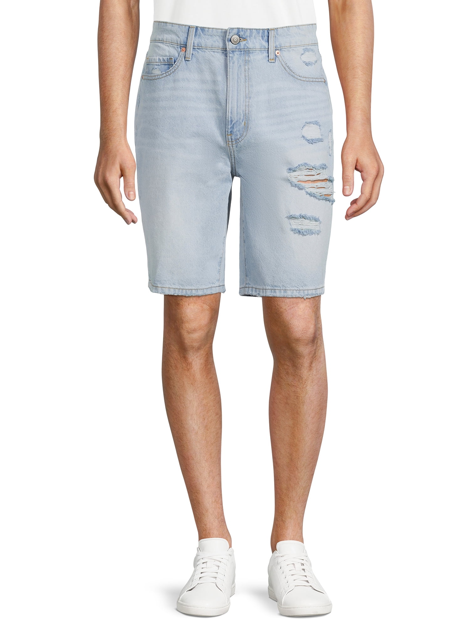 No Boundaries Men's Loose Denim Shorts, Sizes 3042