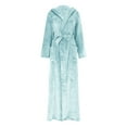thumbnail image 4 of Pincandy Plush Robes for Women Warm Fleece Hooded Bathrobe Super Soft Long Spa Robe with Pockets, 4 of 7