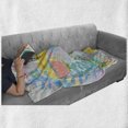 thumbnail image 5 of Floral Soft Flannel Fleece Throw Blanket, Pattern of Garden Bouquet of Fantasy and Retro Flowers Budding Botanical Artwork, Cozy Plush for Indoor and Outdoor Use, 70" x 90", Multicolor, by Ambesonne, 5 of 5