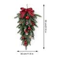 thumbnail image 3 of Hanging Christmas Wreath Simulation Artificial Pine Branch Pinecone Holly 2024 Christmas Decorations Christmas Tree Wall Decor, 3 of 5
