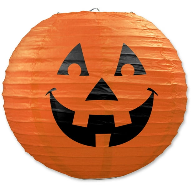 3 Count 9.5" Hanging JackOLantern Paper Lanterns Halloween