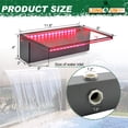 thumbnail image 4 of LONGRUN 11.8" Acrylic Waterfall Spillway, APP Controlled Multi-Color LED Light Outdoor Fountain Kit for Swimming Pool, Koi Pond, Garden and Patio Decoration, 4 of 8