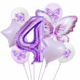 thumbnail image 1 of Decoraciones de fiesta para niñas, gran color morado, para cumpleaños número 4, 1 of 3