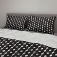 thumbnail image 2 of Abstract Comforter & Sham Bedding Set, Essential Rhombus Lines Grungy Splashed Backdrop Geometric Print, 3 pcs Duvet Set Microfiber Filling Quilt, 5 Sizes, Seal Brown and Ivory, by Ambesonne, 2 of 4