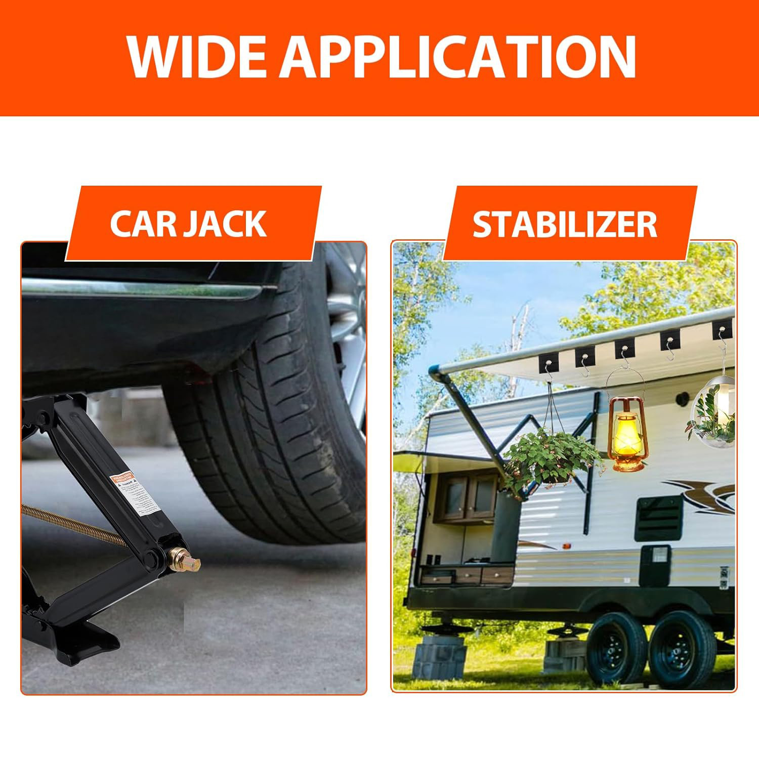 Mescukay 30" RV Stabilizer Jacks Set of 4, 7500LBS RV Trailer Stabilizer Jacks, Heavy Duty RV Leveling Jacks with Stable Base for Leveling & Stabilizering RV Travel Trailer Camper