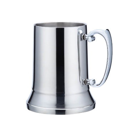 

Double Walled Stainless Steel Beer Mug with Handle Tankard Beer Stein Large Cocktail Mlik Cup
