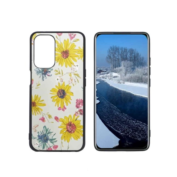 Compatible with OnePlus Nord N200 5G Phone Case, Floral MIni Case Men Women, Flexible Silicone Shockproof Case for OnePlus Nord N200 5G