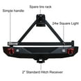thumbnail image 4 of Vijay Black Steel Rear Bumper Fits 2018-2024 Jeep Wrangler JL/JLU with Spare Tire Carrier Mounting, 4 of 6