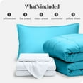 thumbnail image 7 of Bare Home 5-Piece Bed-in-a-Bag - Twin, Aqua with White Sheet Set, 7 of 7
