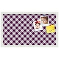 thumbnail image 2 of PinPix 24x14 Custom Cork Bulletin Board Argyle Dark Purple Poster Board Has a Fabric Style Canvas Finish, Framed in Argyle Dark Purple, by ArtToFrames (PinPix-632), 2 of 6