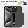 thumbnail image 2 of for iPhone 15 Pro Case with Card Holder Heavy Duty Dual Layer Shockproof iPhone 15 Pro Wallet Case Hidden Card Slot Slim Phone Case for iPhone 15 Pro for Women&Men(Black), 2 of 14