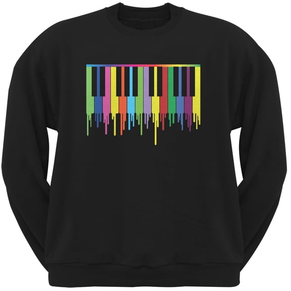 Piano Keys Black Adult Sweatshirt - Large
