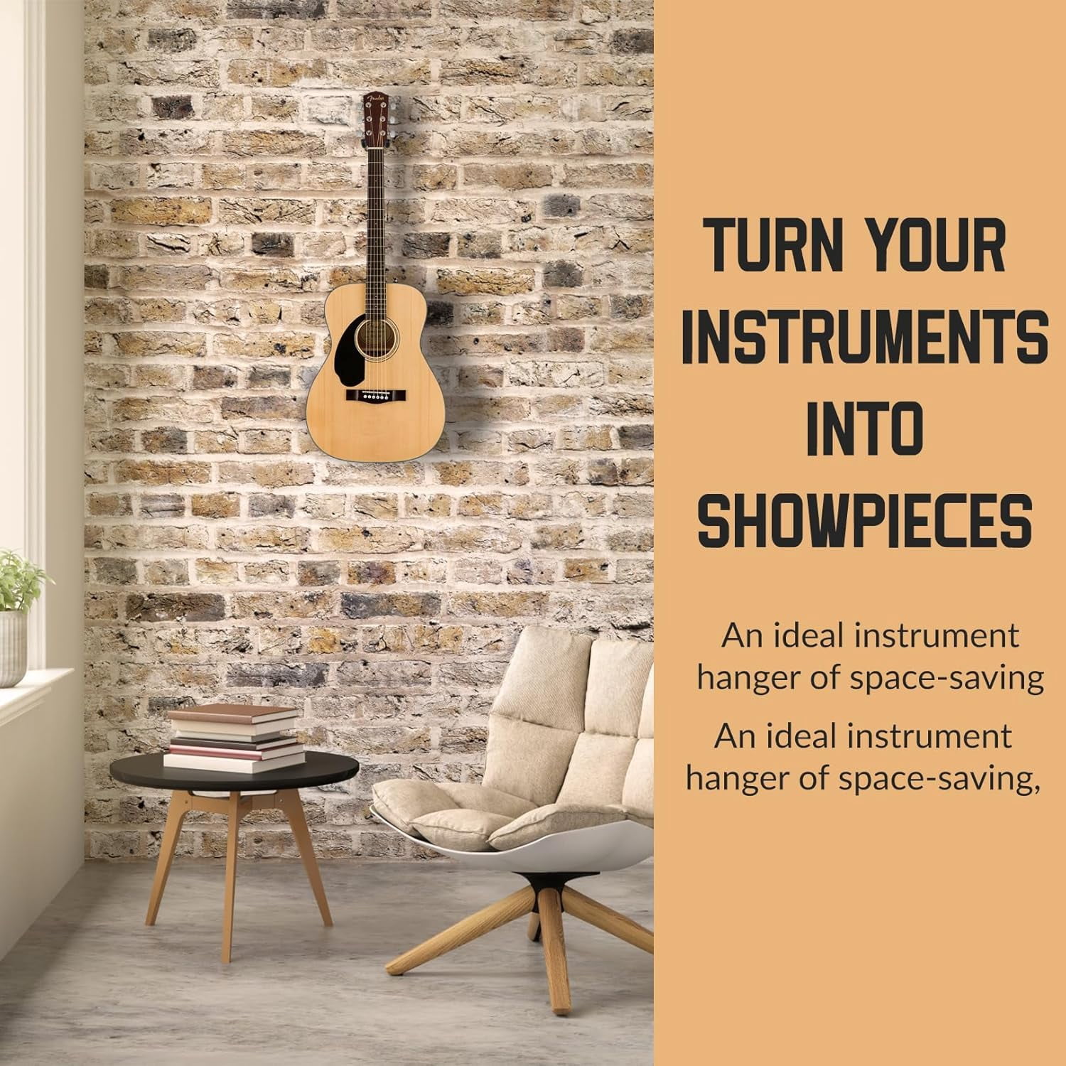 6pack Guitar Wall Mount Hanger Hook Black Metal Holder For Acoustic Electric Bass Ukulele Banjo Mandolin