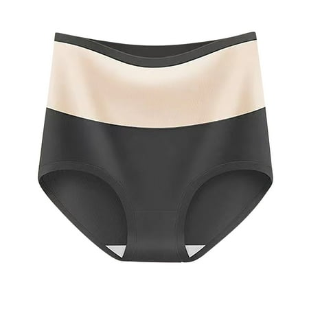 Bigersell Nylon Panties for Women Clearance Women Cotton Underwear Bikini Panty Style P-54 Polyester Cheeky Panties No Show Thongs Ladies Briefs High Waist Women s Panties Black L