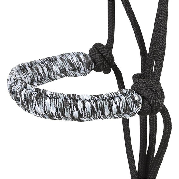 Cashel Company Black Paracord Braid Rope Halter with8ft L Blackcamo