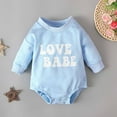 thumbnail image 2 of Toddler Baby Girl Rompers Spring Baby Girls Boys Cute Romper Long Sleeve Button Sweat Shirt Jumpsuits Summer Jumpsuit For Girls Boys, 2 of 8