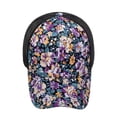 thumbnail image 5 of Siminsem Fashion Flowers Print Baseball Cap for Women Men Under $8 Breathable Mesh Hip Hop Sun Hat for Beach Sport UPF 40+ Lightweight Quick Dry Outdoor Cap with Flat Visor and Adjustable Strap, 5 of 9