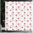 thumbnail image 3 of Ambesonne Science Shower Curtain, Stars Telescope Sun Planets, 69"Wx75"L, Pale Maroon and White, 3 of 4