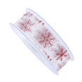 thumbnail image 2 of 22 Yards Snowflake Ribbon Christmas DIY Home Decoration Gift Wrapping Crafts for Red, 2 of 6