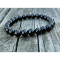 thumbnail image 3 of Natural Black Jasper 8mm Round Shape Smooth Cut Beads Stretchable Bracelet for Men & Women., 3 of 3