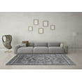 thumbnail image 3 of Ahgly Company Indoor Round Abstract Gray Modern Area Rugs, 4' Round, 3 of 4