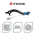 thumbnail image 3 of Tusk Aluminum Brake Pedal Blue Tip For GASGAS EX 450F 2021-2023, 3 of 6